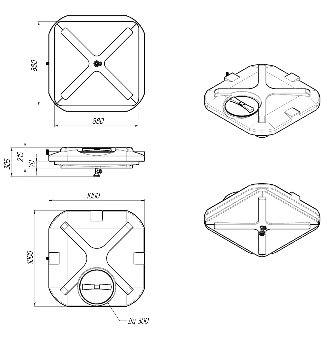 Бак для душа 110 литров с лейкой 